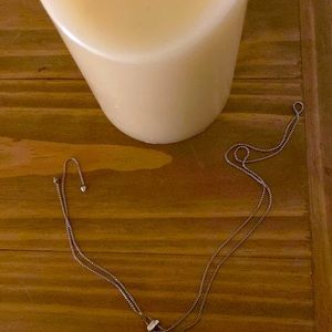Kendra Scott silver tone adjustable necklace